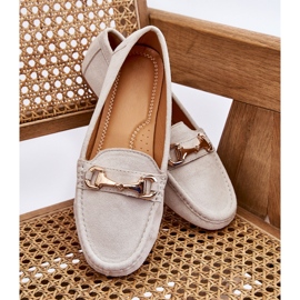 FC3 Mocassins en daim classiques avec ornements Arla Grey gris 7