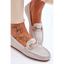 FC3 Mocassins en daim classiques avec ornements Arla Grey gris 3