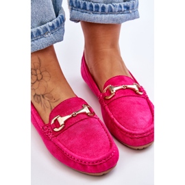 FC3 Mocassins en daim classiques avec décoration Arla Fuchsia rose 3