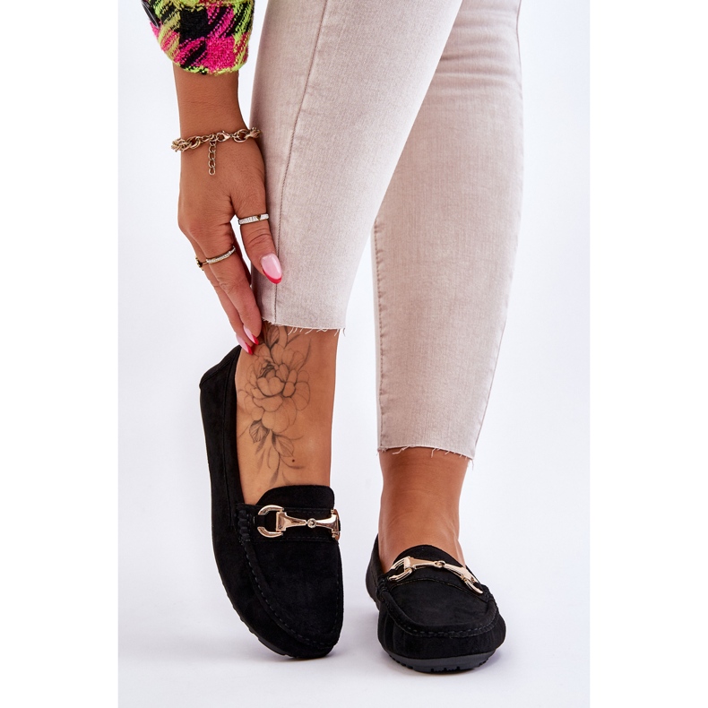 FC3 Mocassins en daim ornés Arla noirs classiques le noir 1