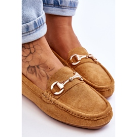 Mocassins en daim classiques ornés de camel Arla brun 3