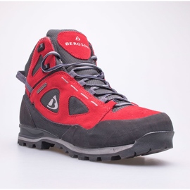 Chaussures trekking femme BERGSON Kakka Mid Stx rouge/noir 1