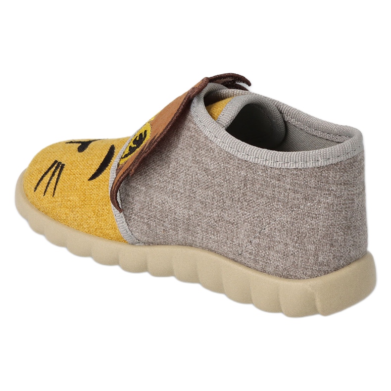 Befado chaussures pour enfants 465P109 gris jaune 1
