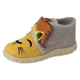Befado chaussures pour enfants 465P109 gris jaune 3