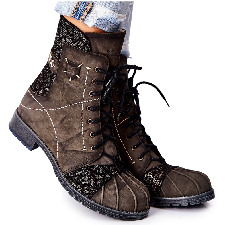 Bottes Chaudes En Cuir Femme Maciejka Olive 03961-24 vert 1