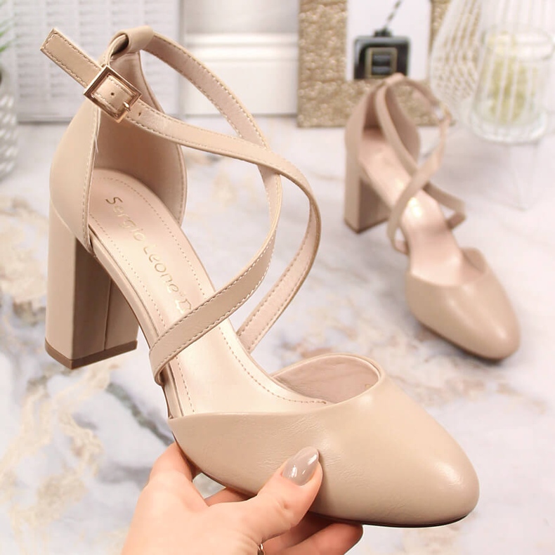 Sandales café femme à talons hauts Sergio Leone SK863 beige 1 Sandales café femme à talons hauts Sergio Leone SK863 beige 1