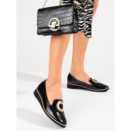 Mocassins Shelovet noirs vernis 1