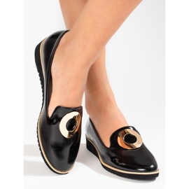 Mocassins Shelovet noirs vernis 2