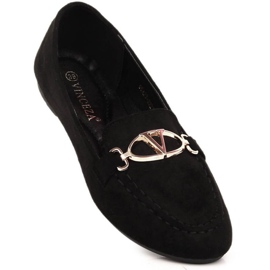 Chaussures Vinceza mocassins en daim W 2227 JAN185A noir 1