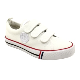 Baskets velcro enfant American Club LH63/22, blanches 2