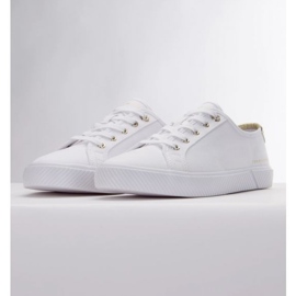 Tommy Hilfiger Baskets Vulc à lacets W FW0FW06957 Ybs blanc 1