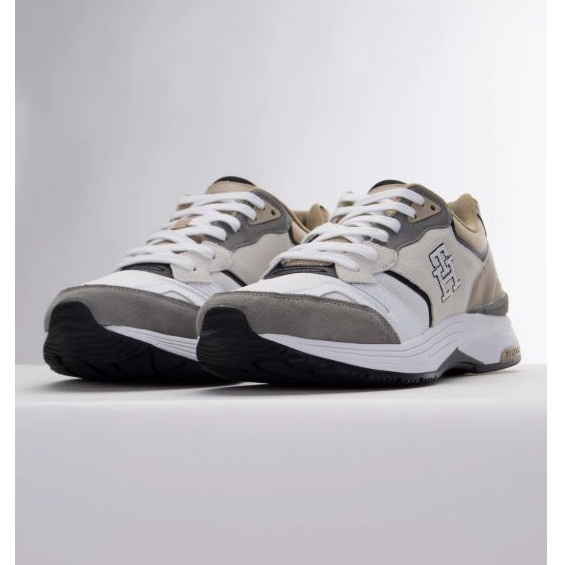 Chaussures Tommy Hilfiger Modern Prep Sneaker Mix M FM0FM044498 Aeg blanc 1