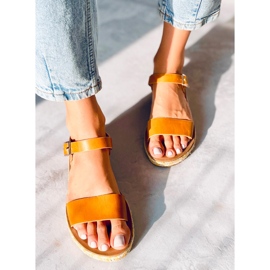 Sandales espadrilles mielTH005 Jaune 5