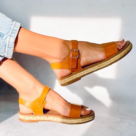 Sandales espadrilles mielTH005 Jaune 4