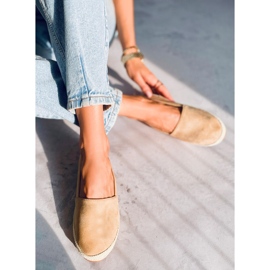 Camel 7870 Baskets espadrilles camel brun 4