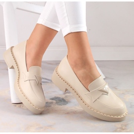 Potocki SZ12002 mocassins à talons hauts et plateforme beige 1