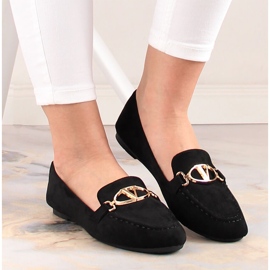 Mocassins en daim noir pour femme Vinceza 2227 le noir 7