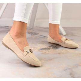 Mocassins femme en daim beige Vinceza 2227 7