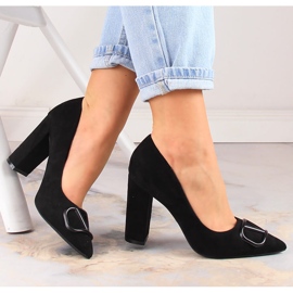 Escarpins à talons en daim noir Vinceza 2246 le noir 3
