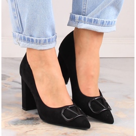 Escarpins à talons en daim noir Vinceza 2246 le noir 5