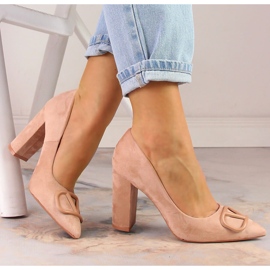 Escarpins à talons en daim beige Vinceza 2246 1
