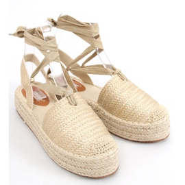 BM Sandales femme espadrilles Seila Gold doré 1