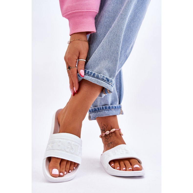 Chaussons Big Star à la mode pour femmes LL274A159 Blanc blanche 2 Chaussons Big Star à la mode pour femmes LL274A159 Blanc blanche 2