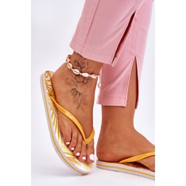 Tongs à la mode pour femmes Big Star LL274819 Jaune 3