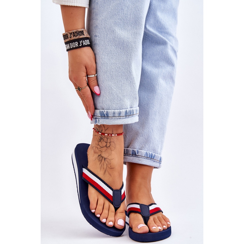 Tongs Femme Big Star Platform LL274779 Bleu Marine 1