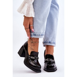 S.Barski Escarpins Confortables Sur Talons Massifs Noir Julien 1