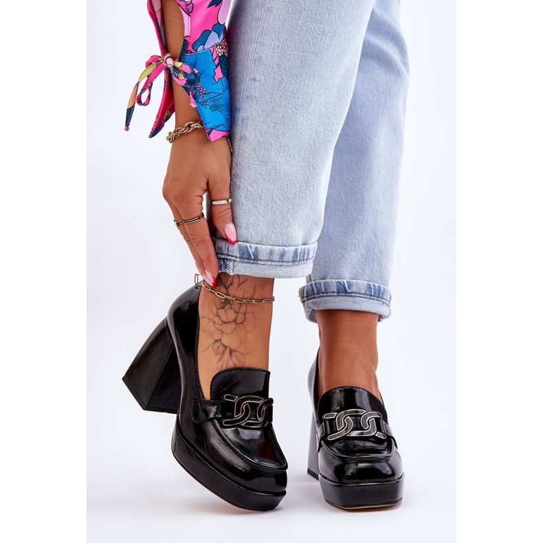 S.Barski Escarpins En Cuir Sur Talons Massifs Noir Maximo le noir 1 S.Barski Escarpins En Cuir Sur Talons Massifs Noir Maximo le noir 1