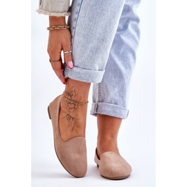 BM Ballerines Nash Classiques en Daim Beige 1