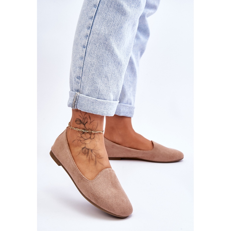 BM Ballerines Nash Classiques en Daim Beige 2