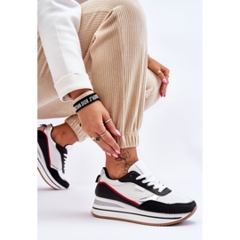 BM Baskets compensées et plateformes pour femmes blanches et noires Allen 6