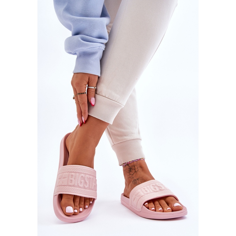 Pantoufles Big Star à la mode pour femmes LL274A157 Rose clair 2 Pantoufles Big Star à la mode pour femmes LL274A157 Rose clair 2