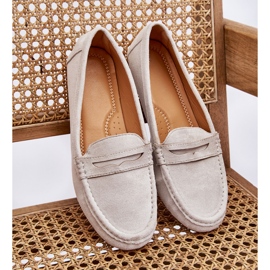 FC3 Mocassins Classiques en Daim pour Femme Gris Ivana 6