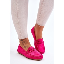 FC3 Mocassins Classiques en Daim pour Femme Fuchsia Ivana rose 4