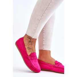 FC3 Mocassins Classiques en Daim pour Femme Fuchsia Ivana rose 3