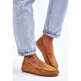 FC3 Mocassins Ivana Classic en daim camel pour femmes brun 3