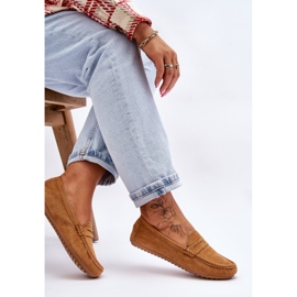 FC3 Mocassins Ivana Classic en daim camel pour femmes brun 4