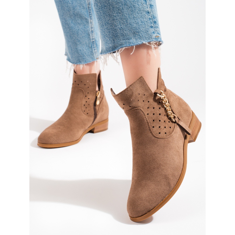 Bottines ajourées Vinceza beige printemps femme 1