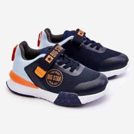Chaussures de sport basses pour enfants Système de mousse à mémoire de forme Big Star LL374215 Bleu marine 1