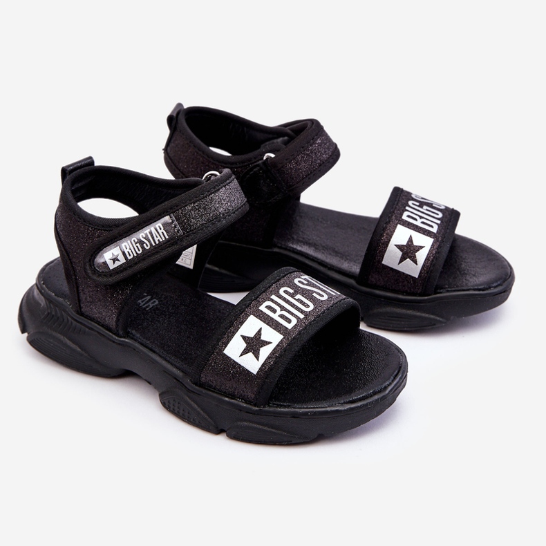 Sandales Velcro Enfant Big Star LL374192 Noir le noir 1