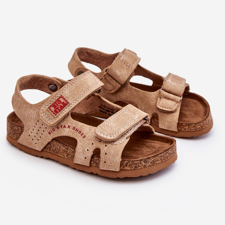 Sandales Légères Velcro Enfant Big Star LL374140 Beige brun 1