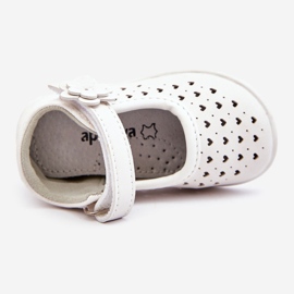 PA1 Ballerines enfant hautes ajourées à scratch Blanc Jianna blanche 3