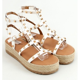 Alize Sandales espadrilles cloutées blanches 1