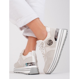 W. Potocki Baskets à lacets femme Potocki blanc blanche 2