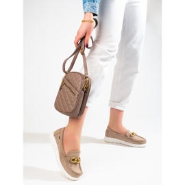 Mocassins confortables pour femmes sur la plate-forme beige Shelovet 1 Mocassins confortables pour femmes sur la plate-forme beige Shelovet 1