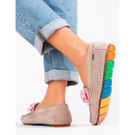 Mocassins femme en daim Shelovet beige 2 Mocassins femme en daim Shelovet beige 2