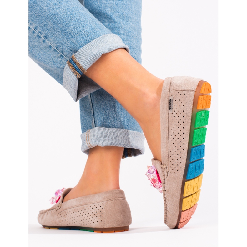 Mocassins femme en daim Shelovet beige 2 Mocassins femme en daim Shelovet beige 2